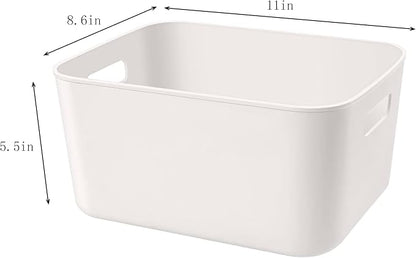 Set Of 2 Plastic Storage Bins, 10.5×8×5.5" Versatile Kitchen Pantry - Image 7