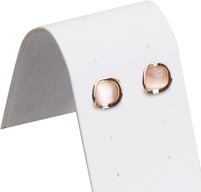 MOOCA Premium White Leatherette Adjustable Earring Display Stand Showcase - Image 6