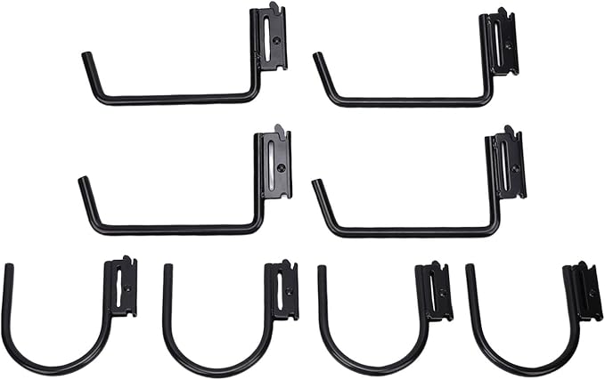 8 Pack E Track Heavy Duty Shovel Hanger by ZIZEV