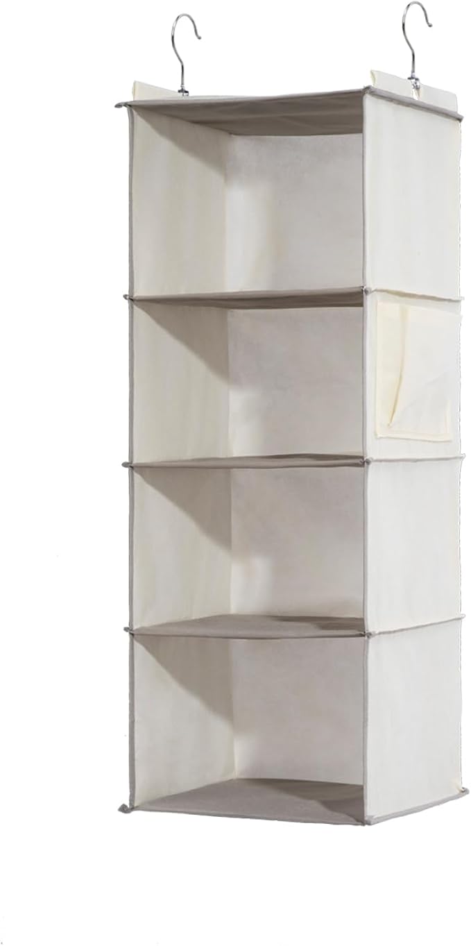 4-Shelf Hanging Closet Organizer and Storage, Collapsible Hanging Shelves by WelcometoYRCBEHFU