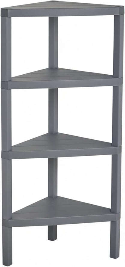 Honey-Can-Do 4-Tier Plastic Corner Storage Shelf, kitchen or office - Image 3