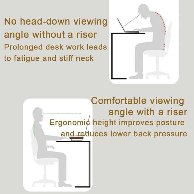 Solid Wood Monitor Stand for Saving Space, Monitor Riser - Image 7