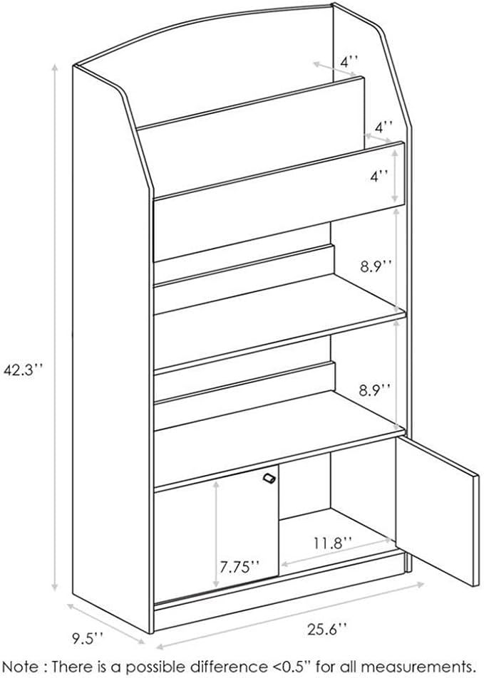 Furinno LOVA Book Shelf, Magazine Bookshelf, Bookcase - Image 3