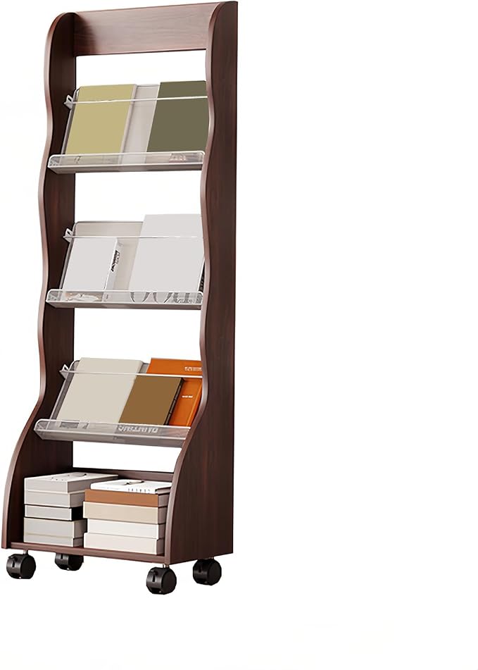 Brochure Display Rack, 4 Layer Floor-Standing Magazine Rack, Literature by LHIUGE