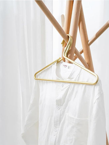 Premium Matte Gold Aluminum Coat Hangers 6 Piece Set, 16.5” Extra Smooth & - Image 4