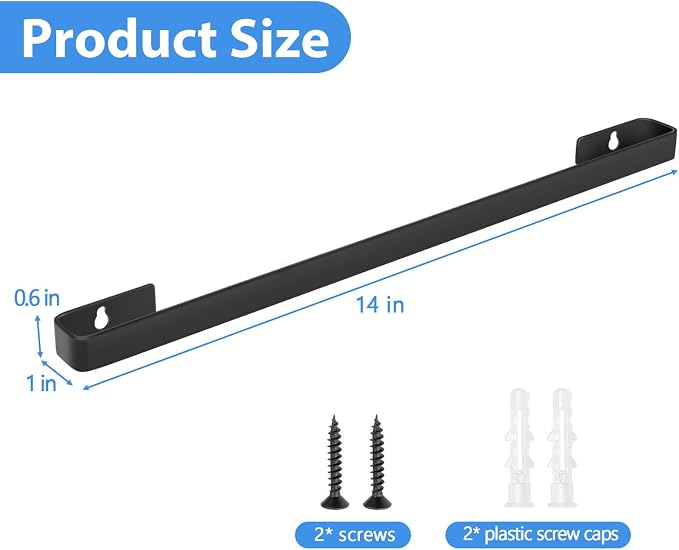Harhana Spray Bottle Holder 14 Inches Slim Stainless-Steel Wall Mount Hanger - Image 2