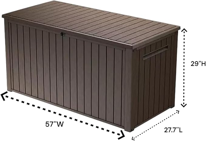 Outdoor Storage Box with Lockable Lid - Image 2
