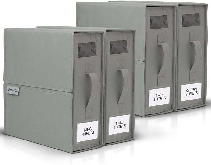 4 Pack Bed Sheet Organizer and Storage by MamaGs