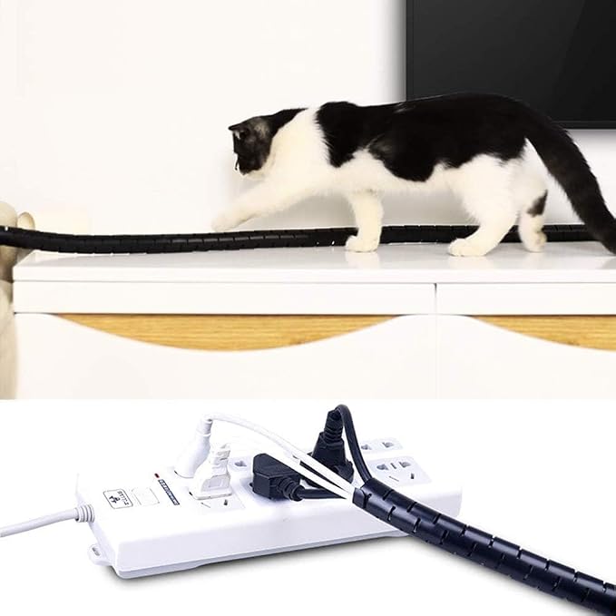 RELIANCER 10FT Cable Management Sleeve Organizer, 1/2 inch Coiled Cord - Image 8