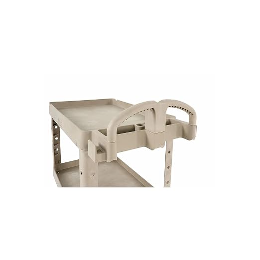 Rubbermaid Commercial Products BRUTE Heavy Duty 2-Shelf Utility/Service Cart - Image 4