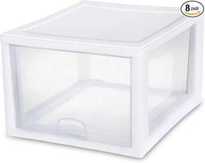 Sterilite 8-Pack 27 Quart Stacking Drawer, Accessories, Craft Supplies by Sterilite