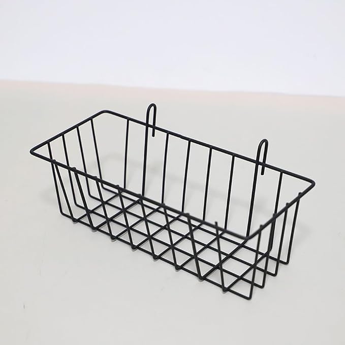 2 Pack Grid Panels Hanging Wire Basket Storage - Image 6