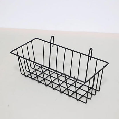 2 Pack Grid Panels Hanging Wire Basket Storage - Image 6