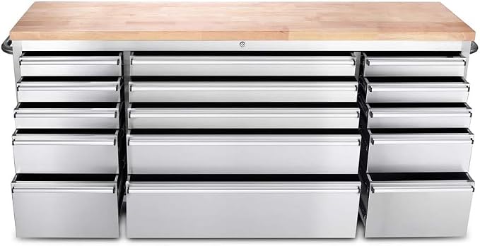 72" Stainless Steel Rolling Tool Chest - Image 8