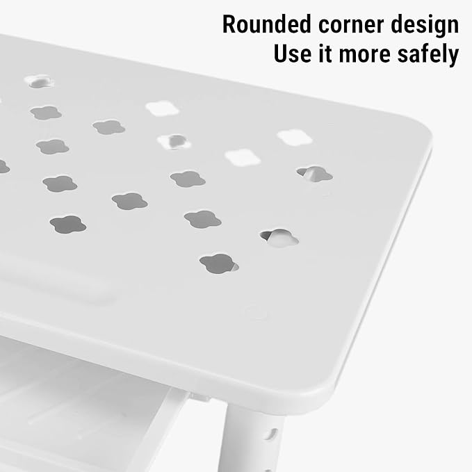 Computer Monitor Stand Riser, Adjustable Height Ergonomic Metal Laptop Stand - Image 3