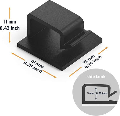 Cable Clips with Strong Self-Adhesive, XIAOXI R Shape Cable Management TV PC - Image 2