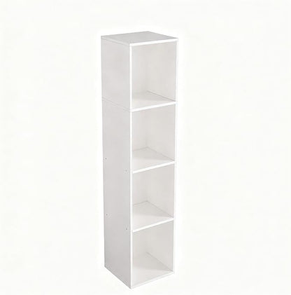 4 Cube Storage Organizer, Cube Shelf, Freestanding 4 Tier Open Shelf Bookcase by NewBeth