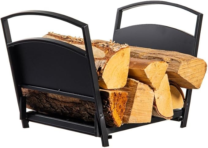 Plow & Hearth Log Rack, wood Bin Kindling Storage by PlowHearth