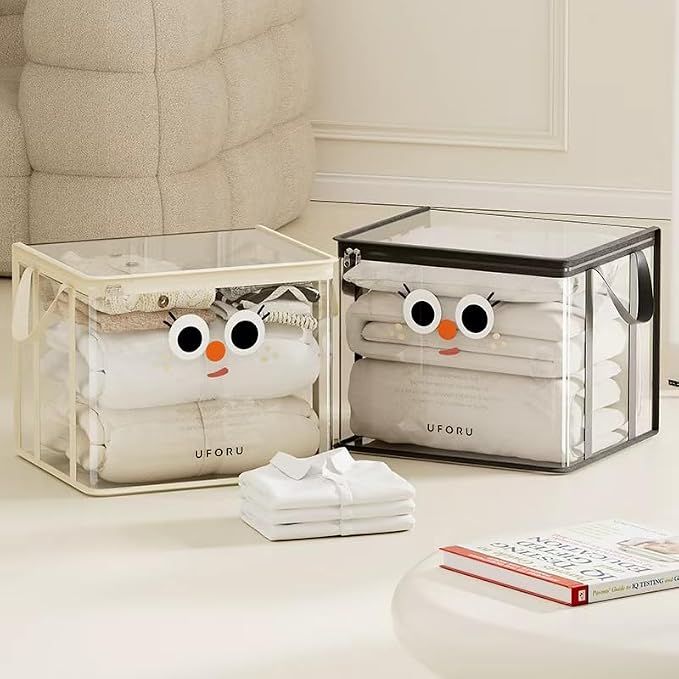 Book Storage Bag, Zippered PVC Plastic Toy Storage Bag, Books And - Image 5