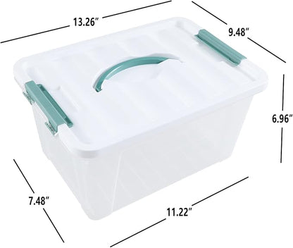 Gainhope 6 Packs 14 L Plastic Stackable Storage Bin Container Box - Image 3
