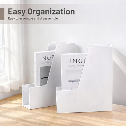 CiWiVOKi Vertical Magazine File Holder, 4 Pack, Notebooks and Paperwork - Image 5