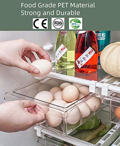 YekouMax Fridge Drawer Organizer, Refrigerator Organizer Bins, Pull Out - Image 5