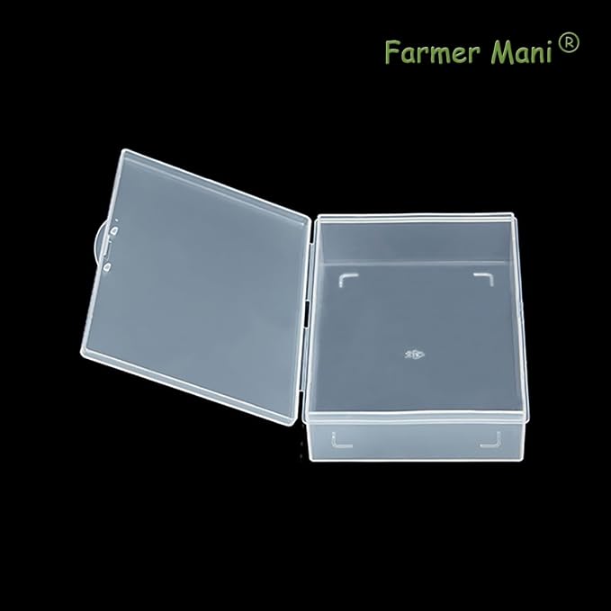 2 Pack Rectangle Plastic Clear Storage Containers Box, Safety Pins and Other - Image 5