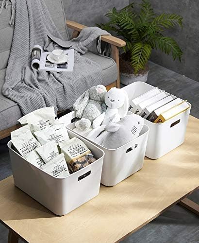 Set of 4 Plastic Storage Bin, “13.4x10.2x8'' Versatile Kitchen Pantry - Image 5