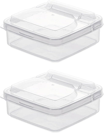 2Pack Sliced Cheese Container for Fridge, Flip Lid Clear Butter Block Cheese - Image 9