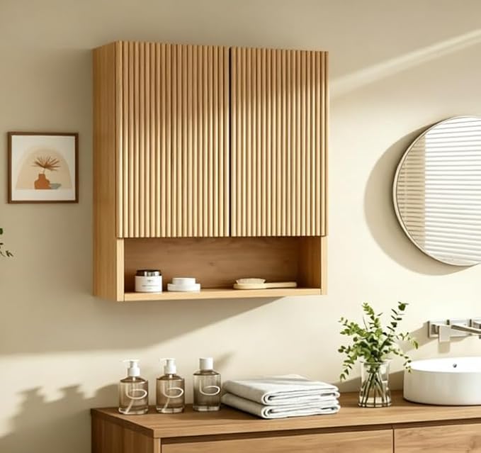 Natural Bathroom Wall Cabinet - Image 5