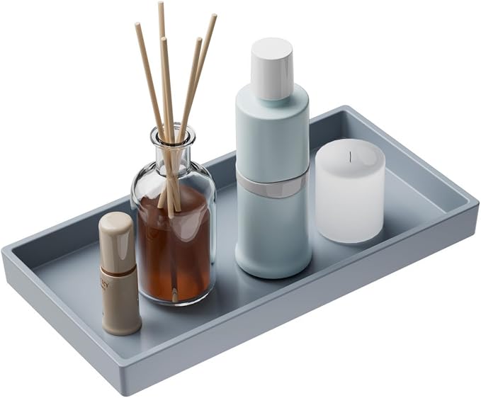 Vanity and Bathroom Tray, 7.7" ABS Countertop Organizer, Waterproof Vanity Tray by Unknown