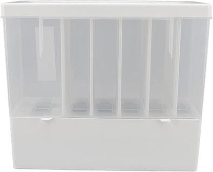 Acouto Wall Mounted Cereal Dispenser 10L Rice Dispenser Wall Mounted 6 Grid - Image 4