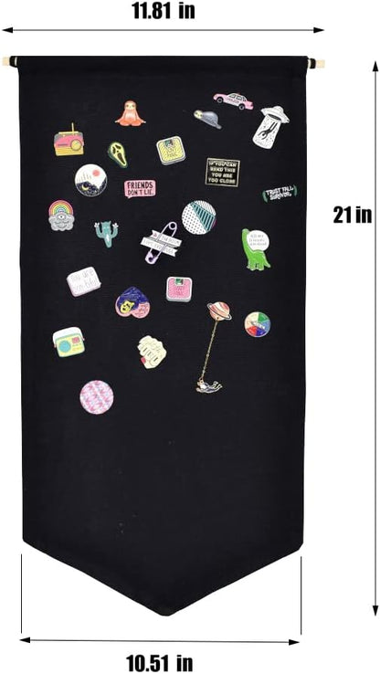 Wall Hanging Brooch Jewelry Storage Case Canvas Display Stand Enamel Pin - Image 5