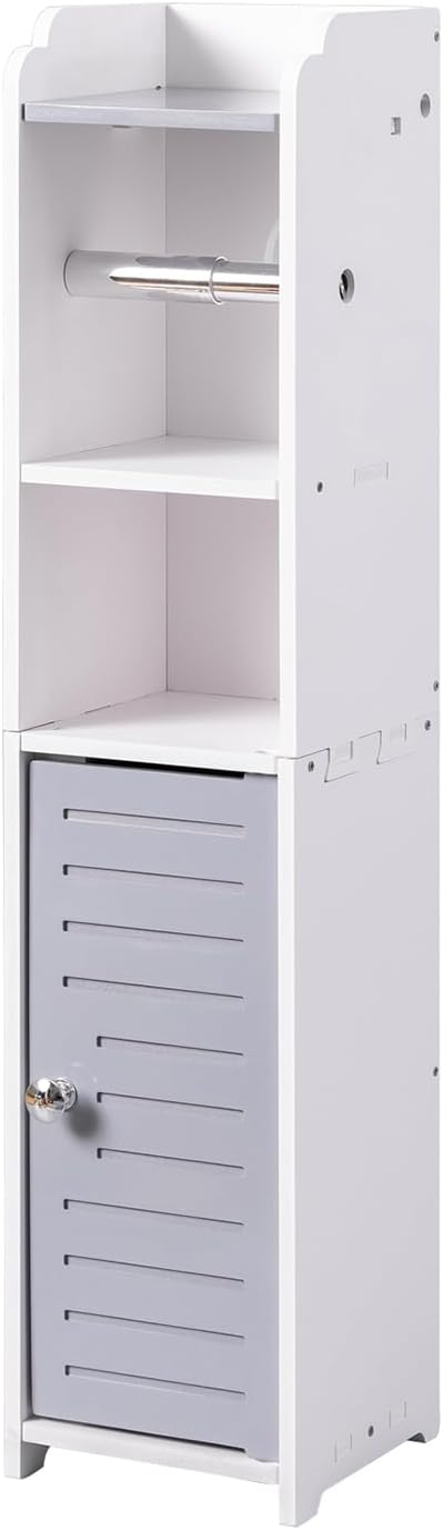 AOJEZOR Toilet Paper Holder Small: Bathroom Storage Cabinet - Image 5