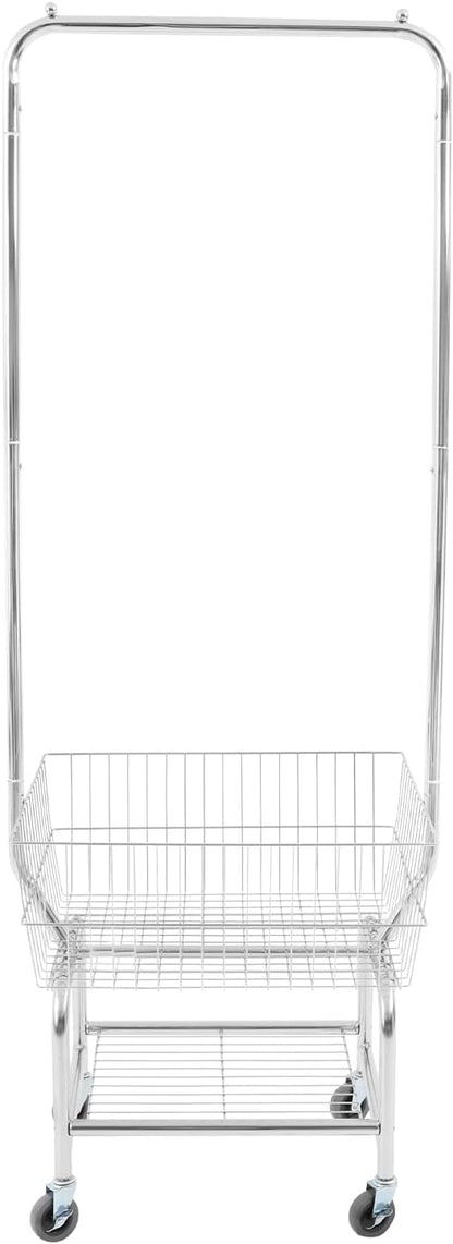 Heavy Duty Steel Wire Laundry Cart, Laundry Basket - Image 6