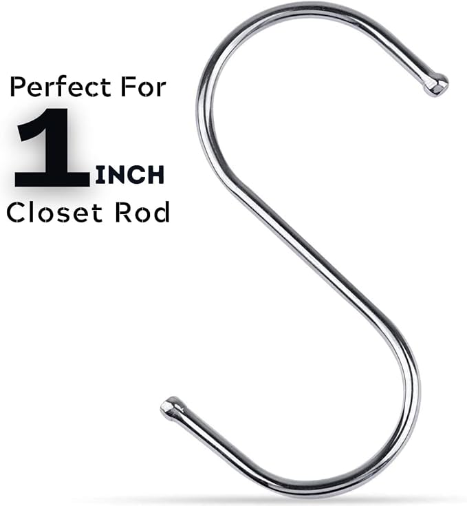 WHITECLOUDZ Stainless Steel S Hooks, heavy-duty, Closet Hooks, - Image 2
