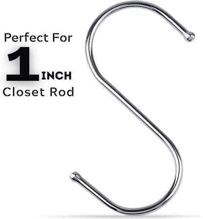 WHITECLOUDZ Stainless Steel S Hooks, heavy-duty, Closet Hooks, - Image 2