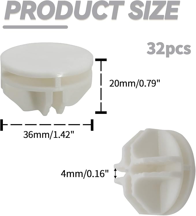 Bonsicoky 32 Pcs White Plastic Connector - Image 2