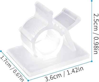 Viaky 30 Pcs Clear Cable Clips Self Adhesive Backed Nylon Adjustable Wire - Image 2
