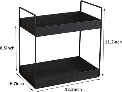 2 Tier Bathroom Counter Organizer, Vanity Storage Shelf, Stores Cosmetics - Image 7