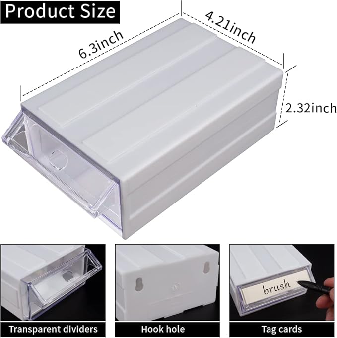 12 Pcs Drawer Stackable Storage Cabinet - Image 2