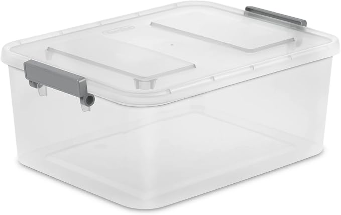 12.7 Quart Clear Plastic Modular Storage Containers - Image 8
