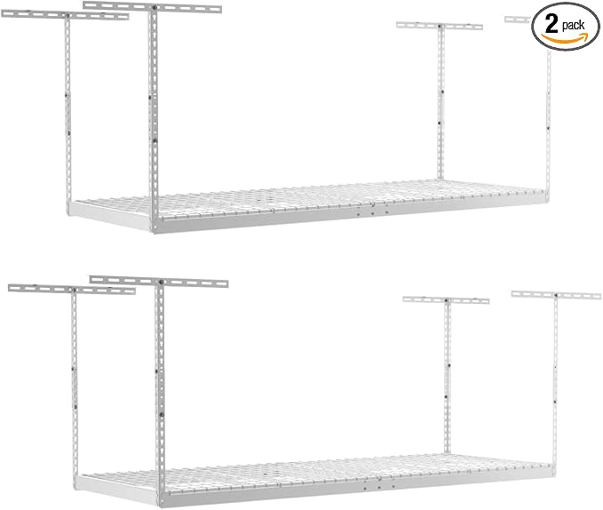 MonsterRax Overhead Garage Storage Racks 3x8’ Ceiling Mounted Shelving by MonsterRAXStorageSolutions