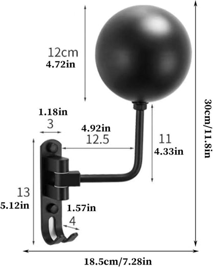 Motorcycle Helmet Holder, Adjustable Wall Mounted Display Hook, Helmet Mount - Image 2