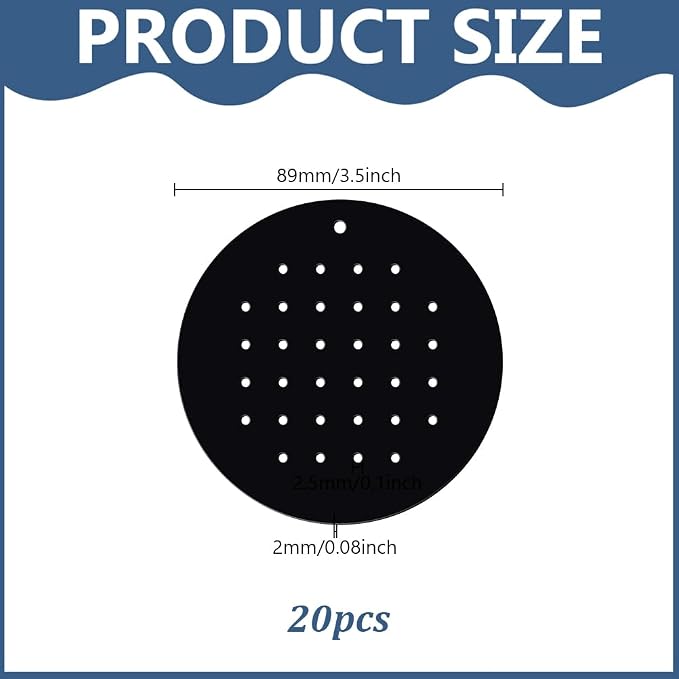 GOMAKERER 20 Pcs Acrylic Earring Display Cards, 32 Holes Portable Stud Earrings - Image 2