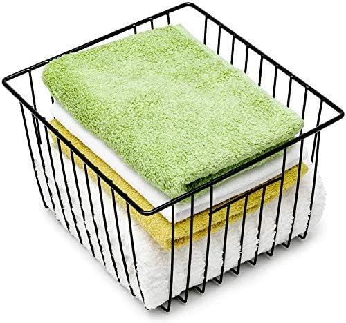 Slideep Wire Metal Basket Bin Storage Baskets Modern Farmhouse Food, Fruits - Image 2