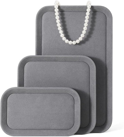 Jewelry Display, Yinbeini Microfiber Valet Tray, Luxury Jewelry Drawer Organizer - Image 4