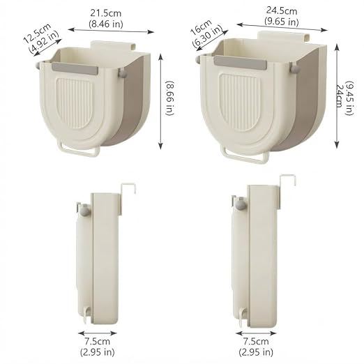 Collapsible Hanging Trash Can for Kitchen: Foldable Hanging Garbage Bin - Image 9