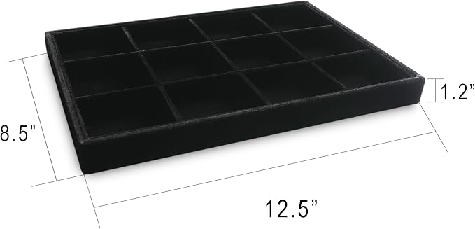 Frebeauty Stackable Velvet Jewelry Organizer Trays - Image 2