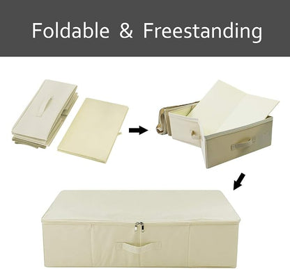 Folding Underbed Shoes Clothes Storage Organizer Basket - Image 5